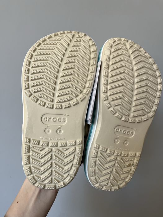 Крокси жіночі бежеві crocs bayaband winter white 40-41
