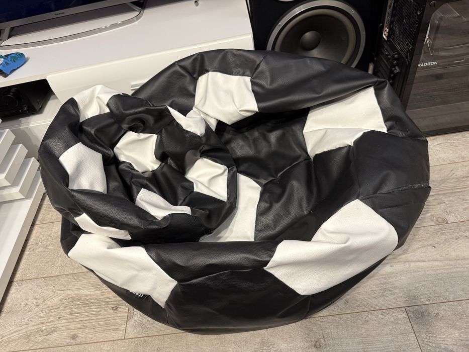 Rizar pufa xl i pufa pod nogi piłka