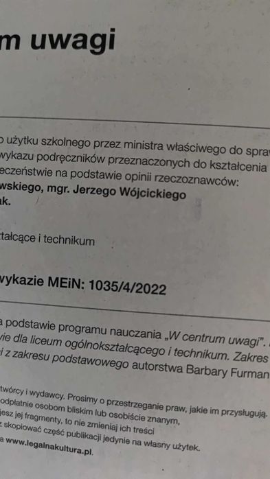 W centrum uwagi 4 Nowa Era, Podręcznik do wosu