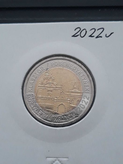 5 zł Klasztor Pobenedyktyński 2022 r. - Mennicze