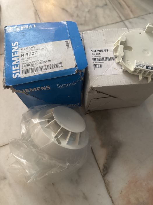 Detetores opticos endereçaveis Siemens OP720,e OP110, central FC1008