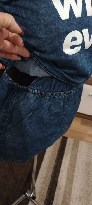 Kombinezon dziewczęcy letni jeans rozm 152