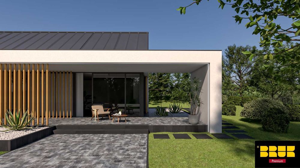 Płyta tarasowa Entrada 8cm Mix Malibu BRUK SA. 87zł/brutto Listopad