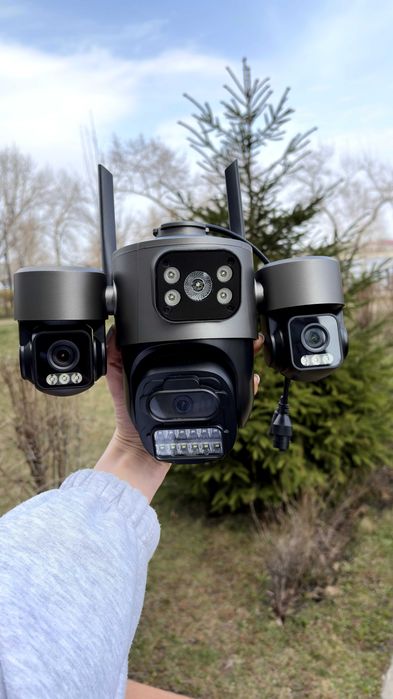 Камера видеонаблюдения 9МП ICSEE ptz WIFI уличная поворотная камера 3В1