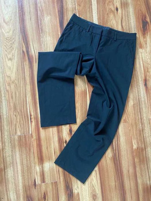 Dkny mercer eleganckie spodnie s m 36 czarne materiał proste Basic