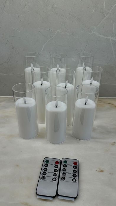 9 velas LED comando