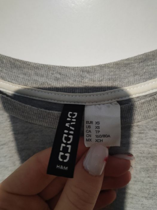 Bluzka H&M róże szeroki rękaw