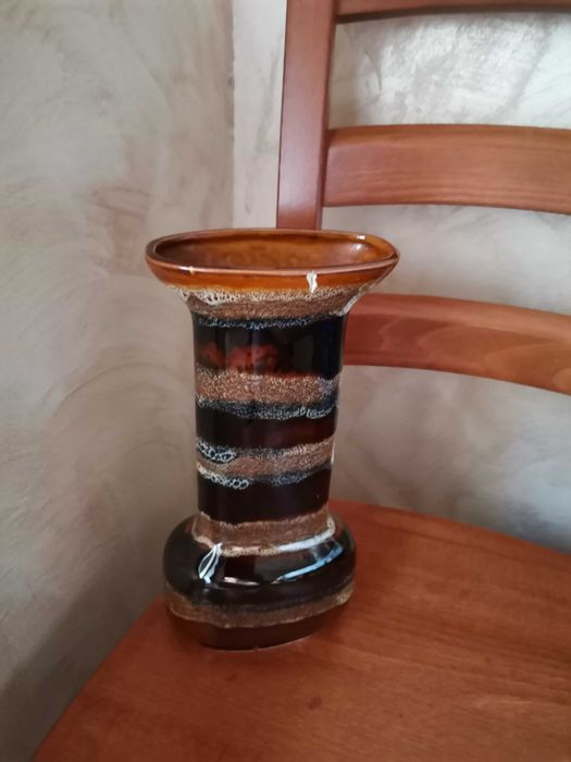 Wazon brązowo czarny