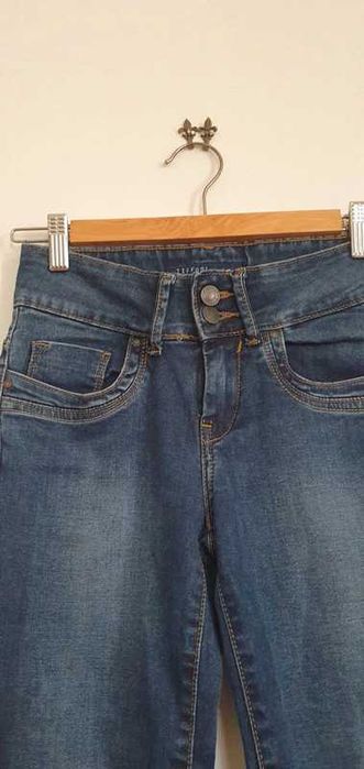 Calças ganga tiffosi cintura com.2 botões