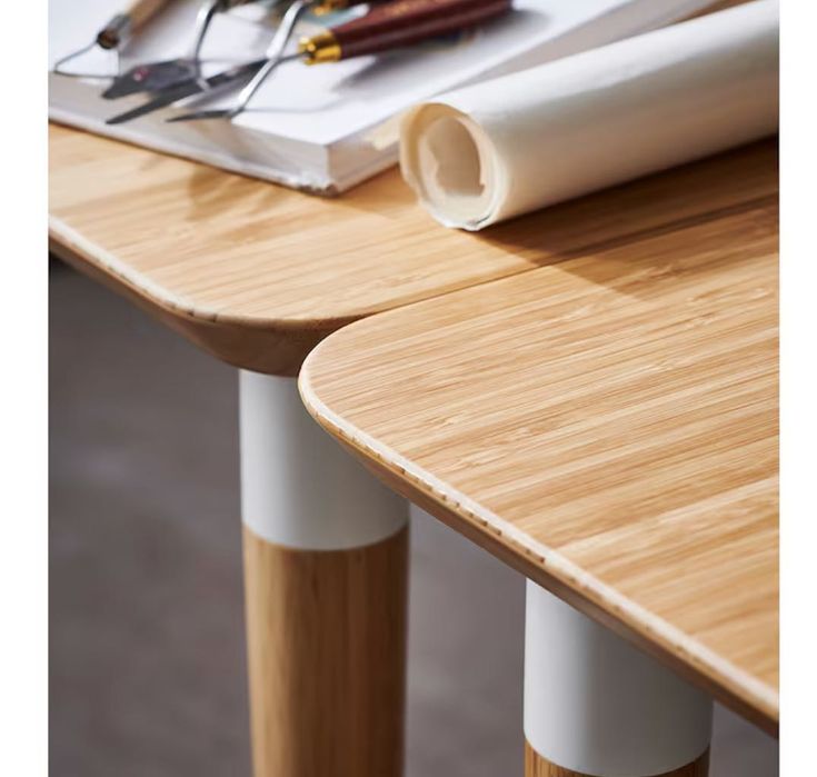 IKEA ANFALLARE Blat biurka/ stołu Bambus 140x65cm