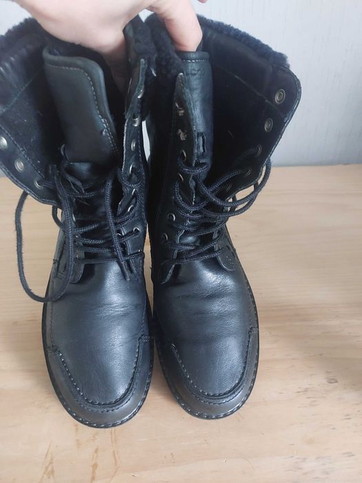 Шикарные кожаные ботинки Ecco