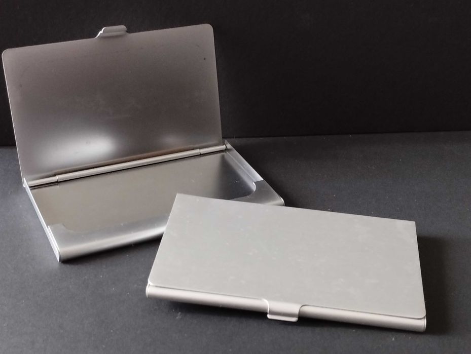 2 Porta cartões de visita em alumínio