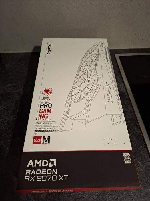 XFX RX 9070 XT Mercury OC Magnetic Air 16GB – biała, folie fabryczne, gwarancja do 03.2029