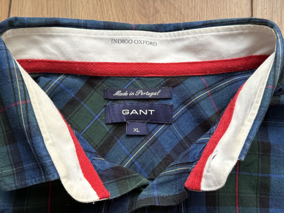 Gant Indigo Oxford koszula meska w kratke