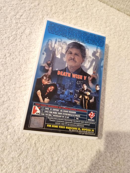 Death Wish V Życzenie śmierci V Film Kaseta VHS