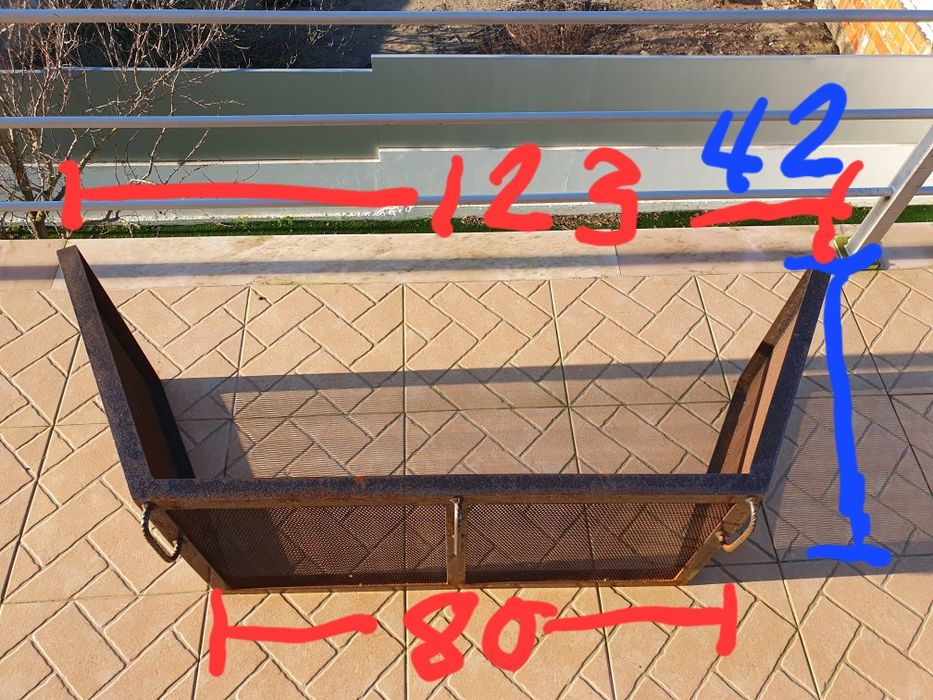 Protecção Rede de Frente Lareira, em Ferro