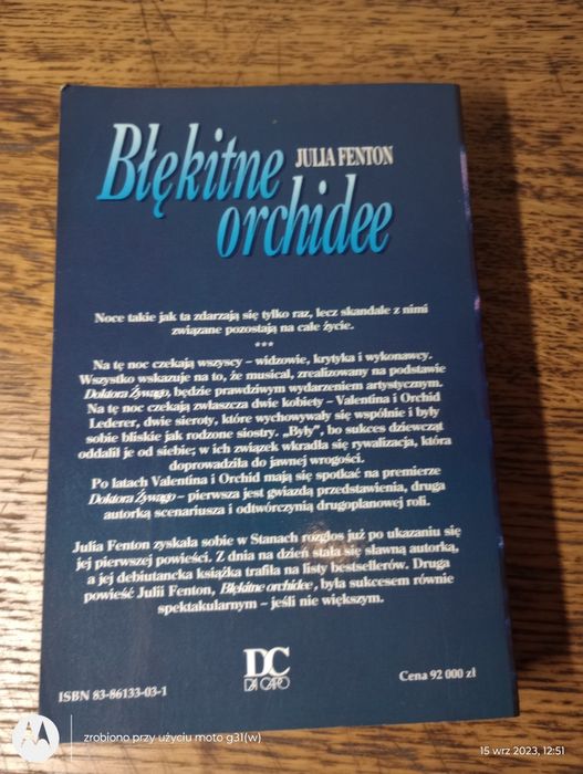 Błękitne orchidee. Julia Fenton