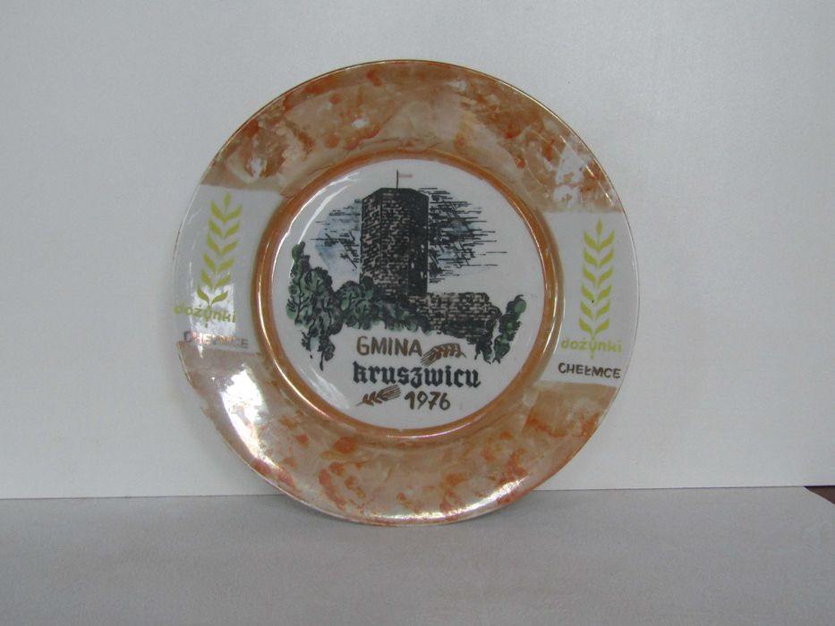 Talerz pamiątkowy "dożynki Chełmce Gmina Kruszwica" do zawieszenia