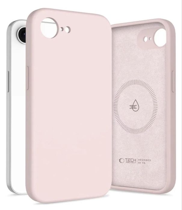 Etui iPhone 16E/17E. Silicone Magsafe, Pink Pearl