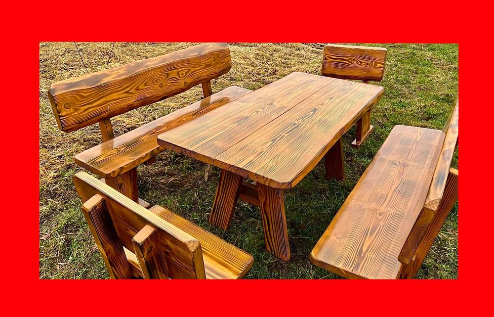WYPRZEDAŻ! Góralskie Meble Ogrodowe z litego drewna, meble do ogrodu