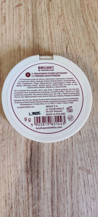 Brushup by Maxineczka satin głów puder prasowany 01