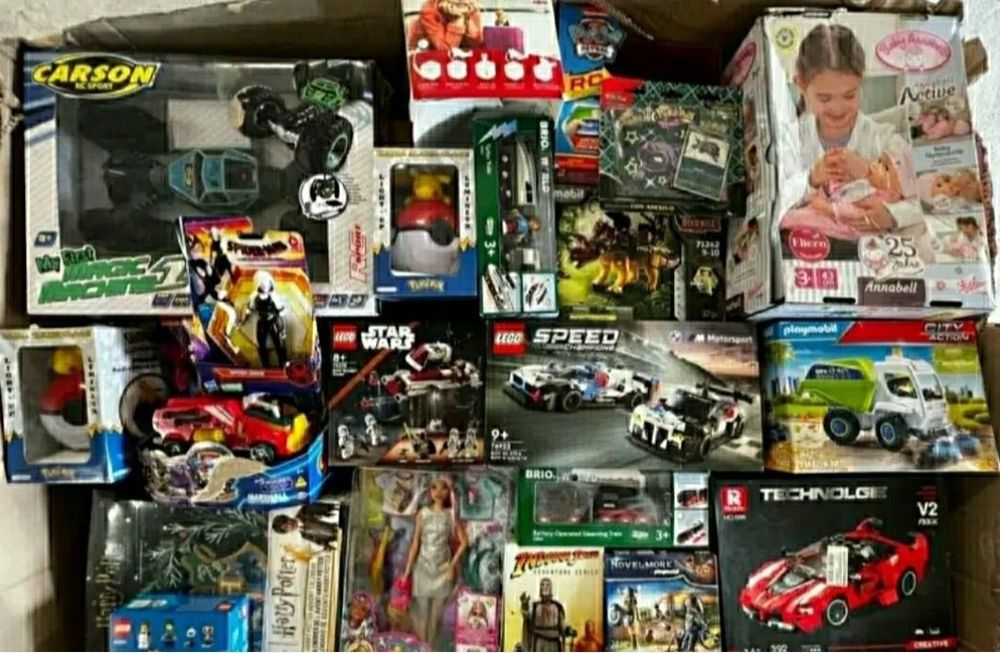 Karton Zabawki Mix 100PLN Nowe LEGO Barbie Hobbit Star Wars Pokemon