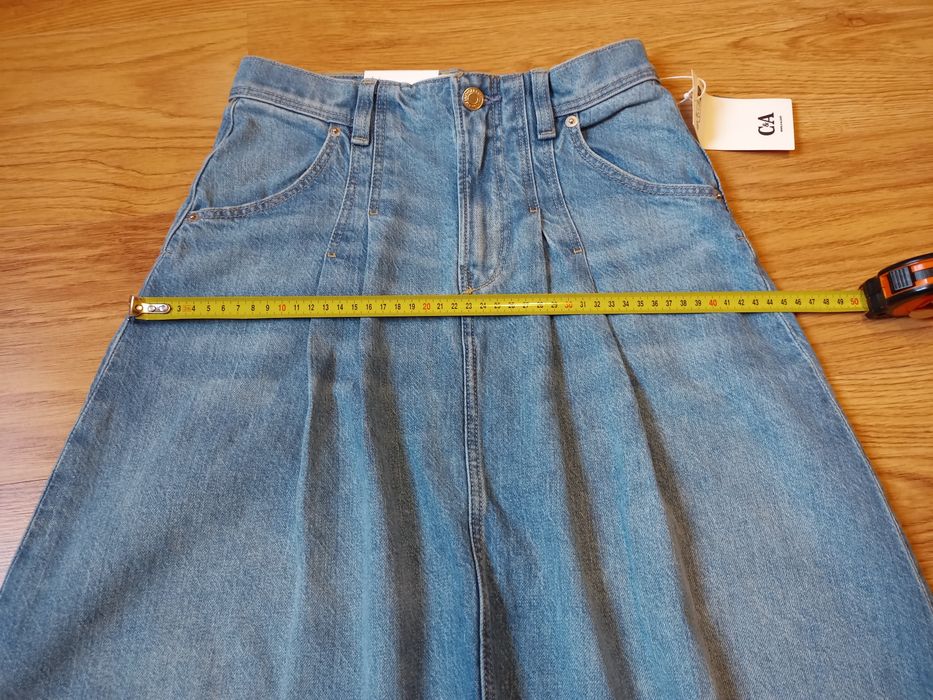 Dżinsowa spódnica trapezowa c&a midi nowa 34/36