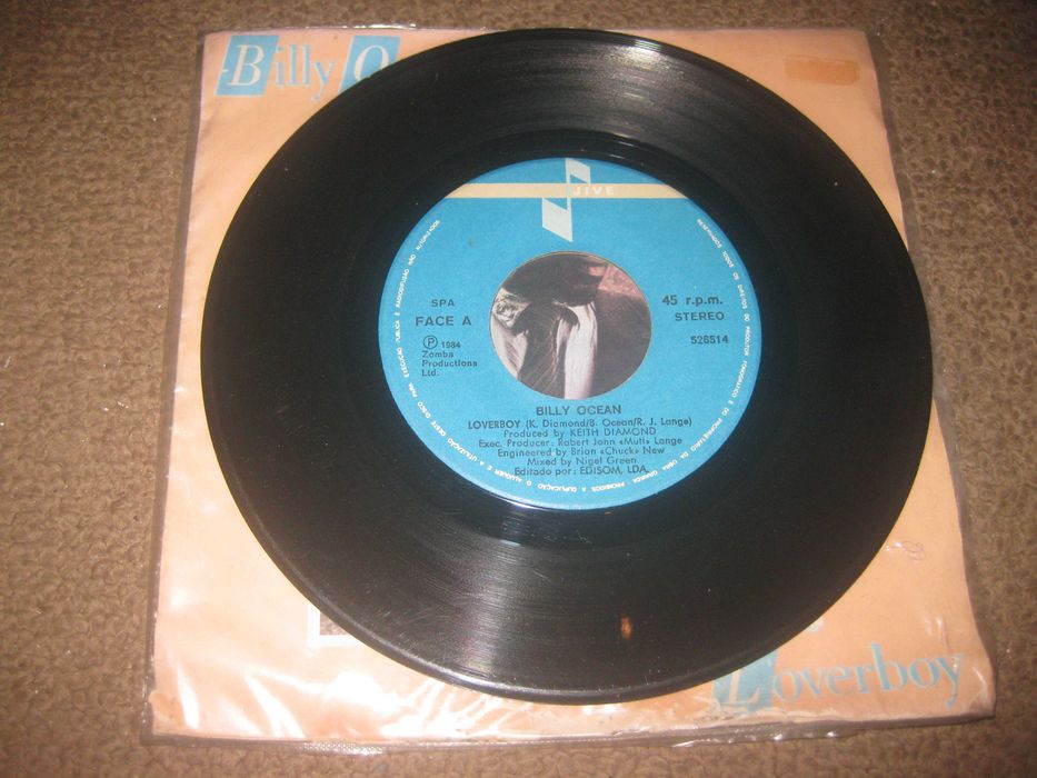 Vinil Single 45 rpm do Billy Ocean "Loverboy"