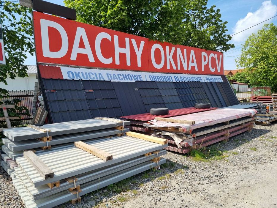blacha trapez dachowa trapezowa od ręki na placu