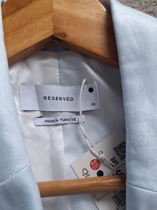 Marynarka damska dluzsza baby blue  Reserved XS  nowa komunia wesele