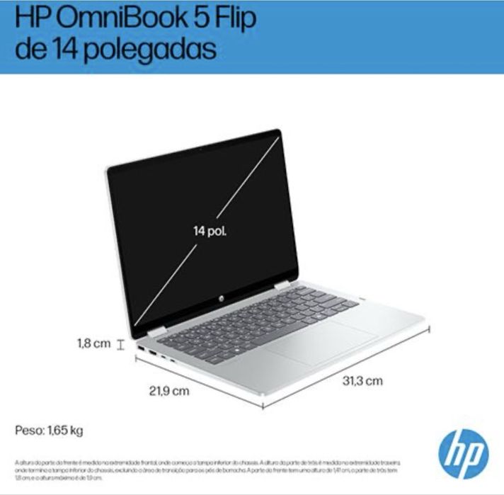 Computador Portátil HP OmniBook 5 Flip 14 | 14'' com fatura original