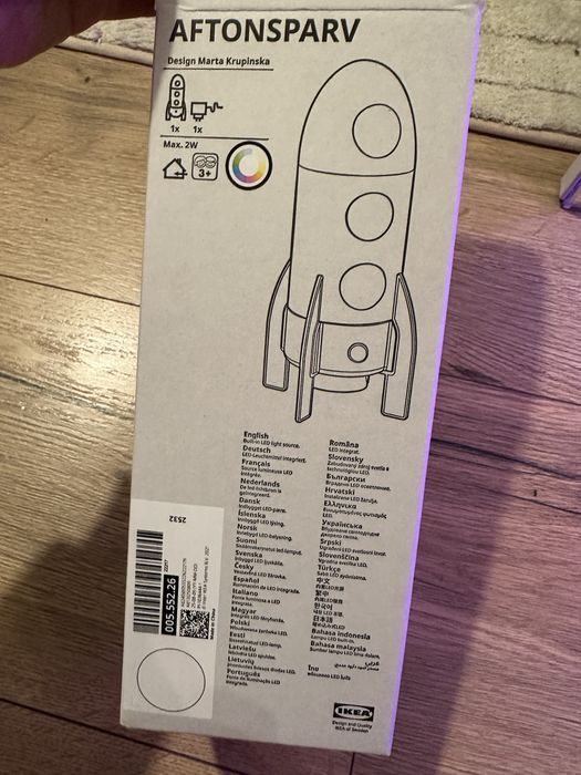 Nowa lampka rakieta Ikea led do pokoju dziecięcego lampa Aftonsparv