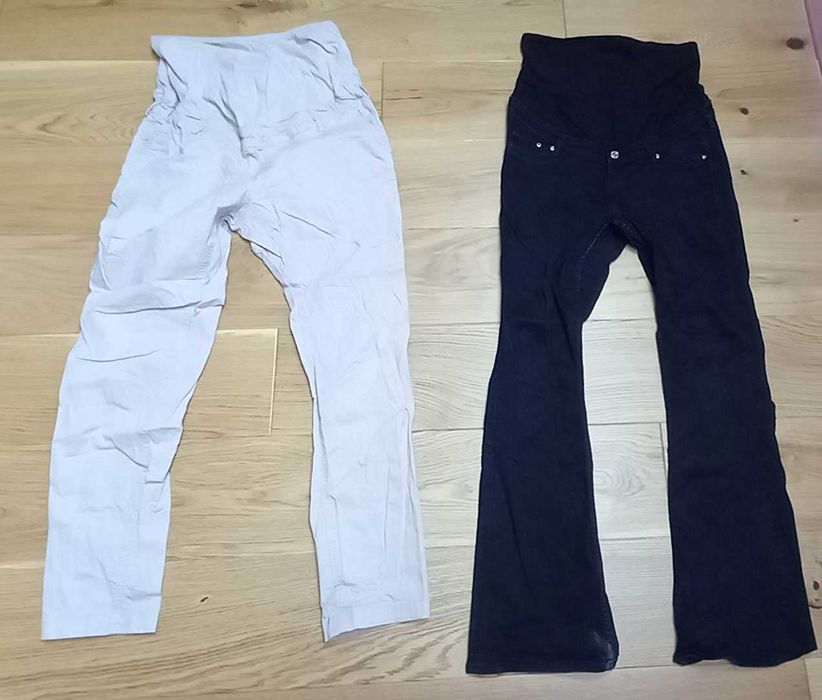 spodnie ciążowe H&M, C&A, 7 sztuk, Gratis