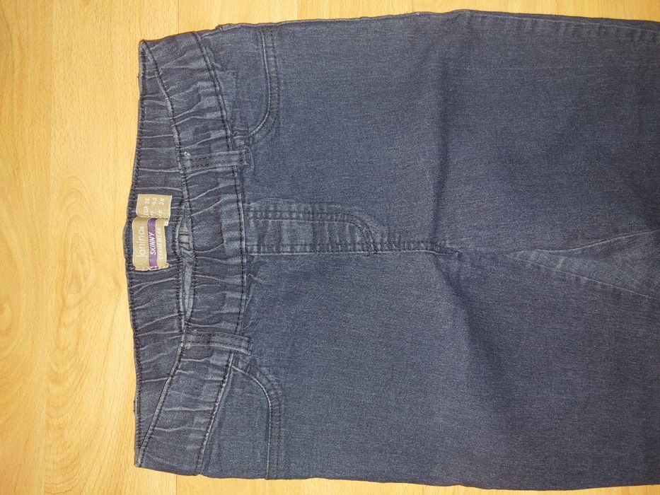 Jegginsy spodnie jeansy skinny ciemny granat rozmiar 36 Janina KIK