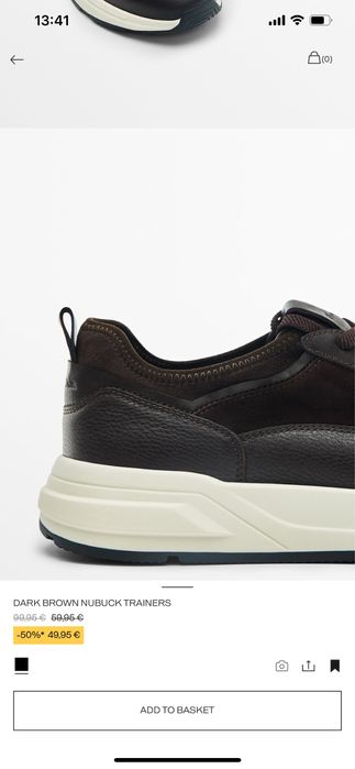 Брендові Кросівки кеди 44 р справжня шкіра шкіряні Massimo Dutti 45 р