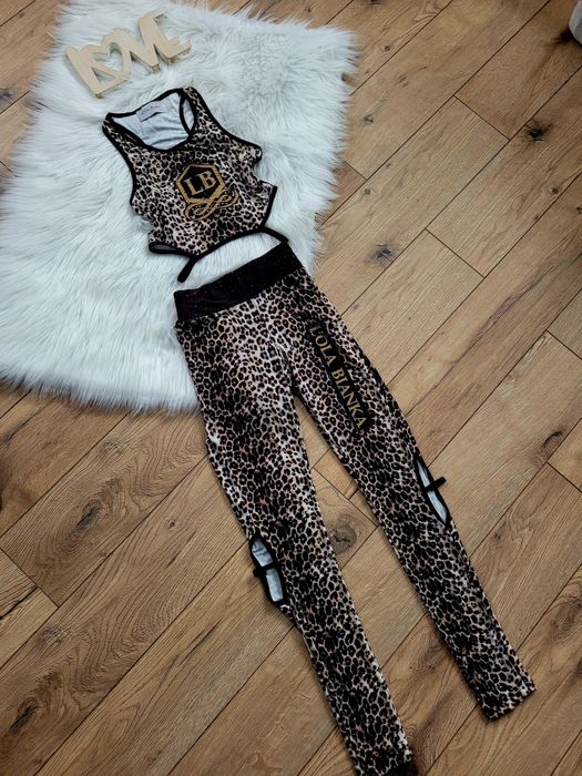 Komplet panterka Ola Bianka polski producent top I legginsy s