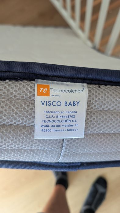 Berço 120x60 regulável + colchão Visco Baby – ótimo estado