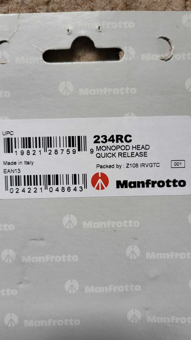Głowica monopodowa Manfrotto 234RC - bez płytki