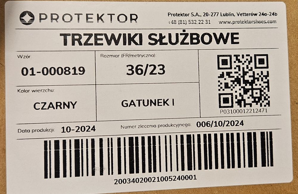 Buty taktyczne służbowe 36r Protektor