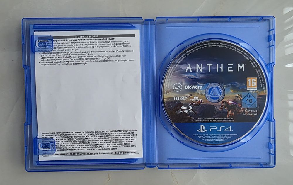 Anthem PS4 PS5 gra PlayStation Jak NOWA