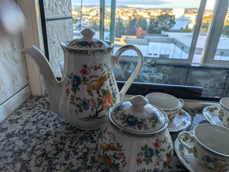 Conjunto de chá da marca Sacavém