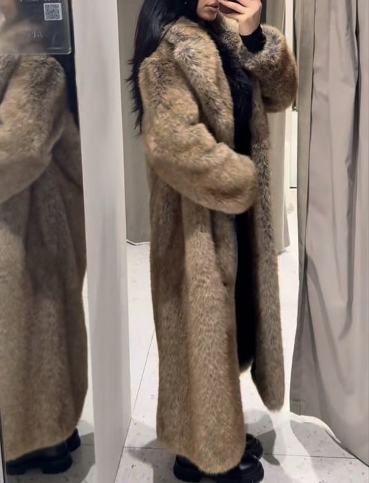 Шуба zara довга розмір S,M  пальто  куртка