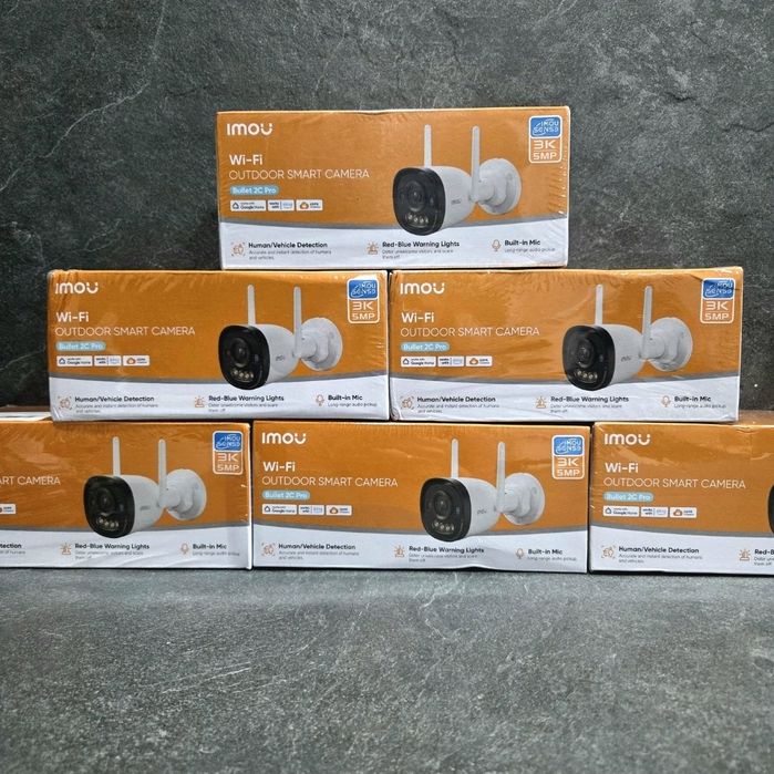 Камера відеоспостереження IMOU Bullet 2C Pro , Wi-Fi, 5MP вулична камера відеонагляду, день-ніч, мікрофон, фокус 2.8mm, 3K IP камера