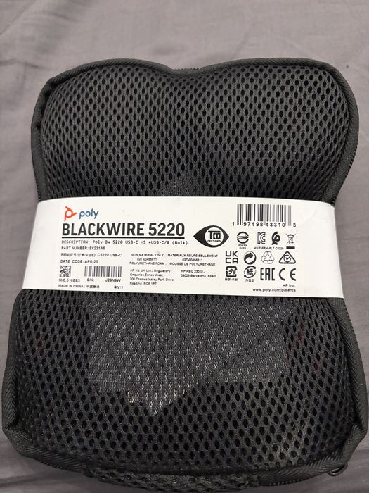 Sluchawki nauszne Plantronics Poly Blackwire 5220 do pracy biurowej