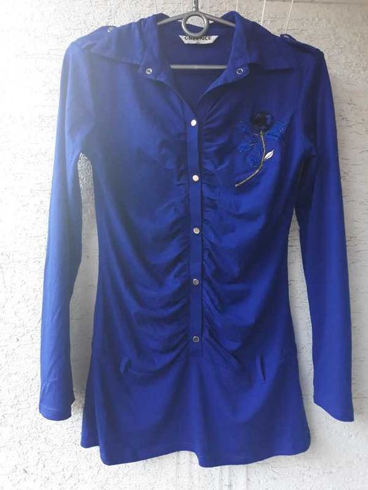 Tunika ciążowa z kwiatem z futerka 40 42