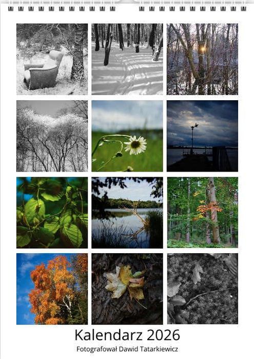 Kalendarz 2026 na ścianę, A3, kolekcjonerski fotokalendarz, 14 kart