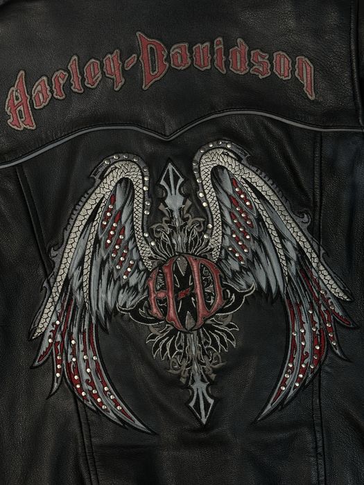 Оригінальна вінтажна шкіряна мото куртка harley davidson