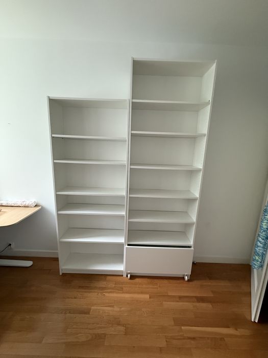 Billy 2 regaly, szafki, jeden z szyfladą IKEA