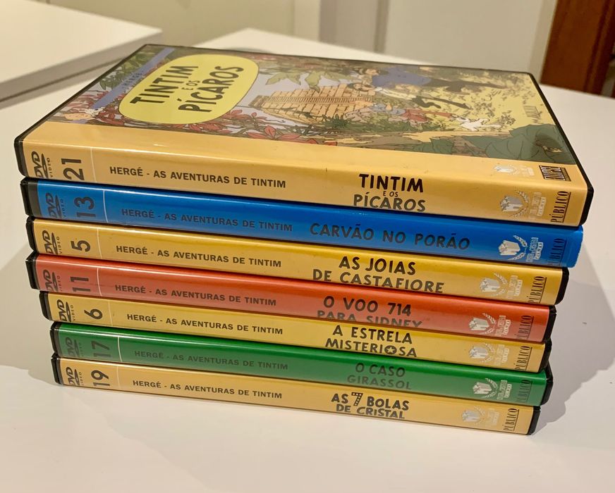 Conjunto 7 DVD’s da Coleção “As aventuras de Tintim”