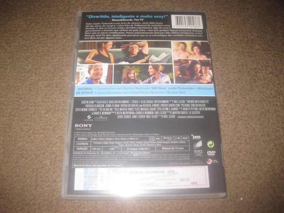 DVD "Amigos Coloridos" com Justin Timberlake